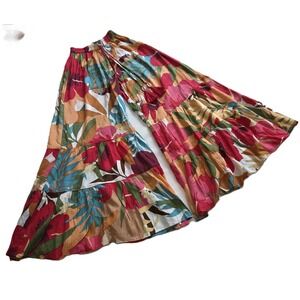 True Destinations Resort Yoga Beach Wear Boho Wide Leg Pants Tropical XS